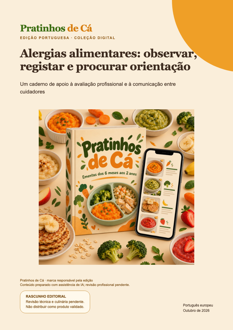 Capa de Guia de observação de reações e alergias